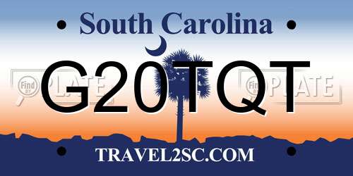 G20TQT South Carolina License Plate