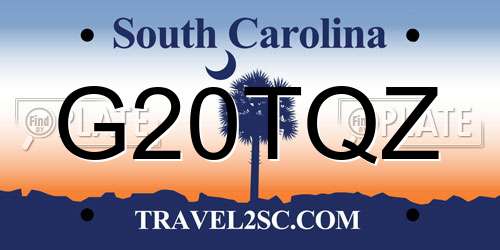 G20TQZ South Carolina License Plate