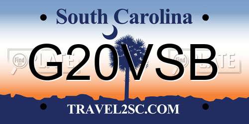 G20VSB South Carolina License Plate