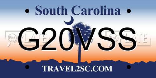 G20VSS South Carolina License Plate