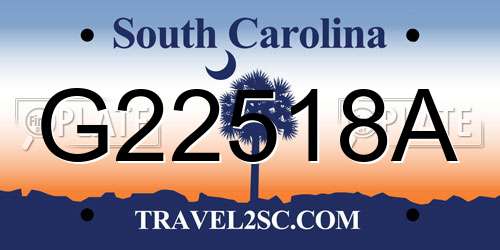 G22518A South Carolina License Plate