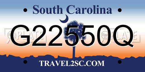 G22550Q South Carolina License Plate