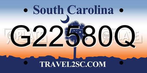 G22580Q South Carolina License Plate