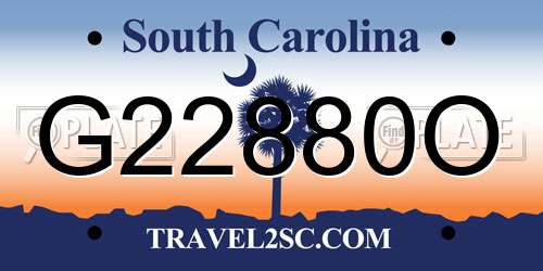 G22880O South Carolina License Plate