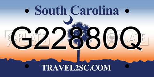 G22880Q South Carolina License Plate