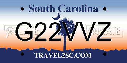 G22VVZ South Carolina License Plate