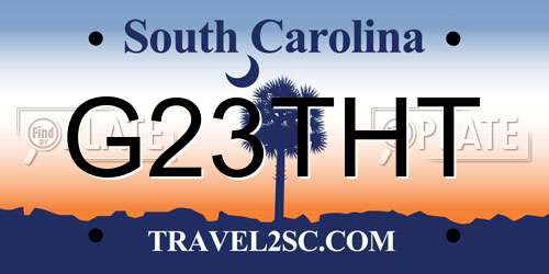G23THT South Carolina License Plate