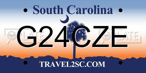 G24CZE South Carolina License Plate