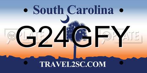 G24GFY South Carolina License Plate
