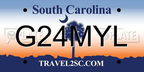 G24MYL South Carolina License Plate