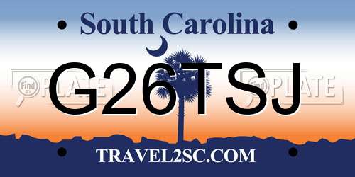 G26TSJ South Carolina License Plate
