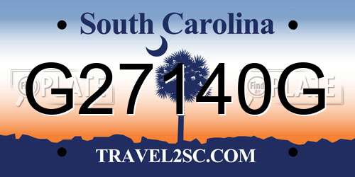 G27140G South Carolina License Plate