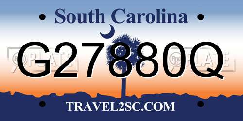 G27880Q South Carolina License Plate