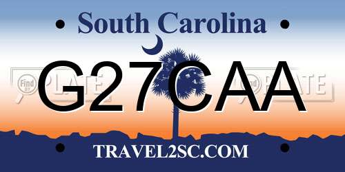 G27CAA South Carolina License Plate