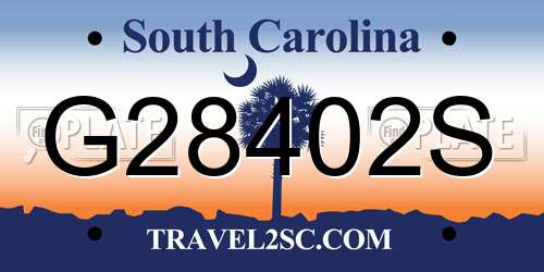 G28402S South Carolina License Plate