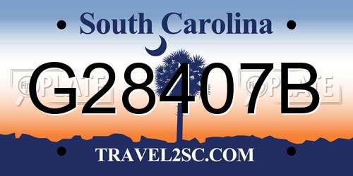 G28407B South Carolina License Plate