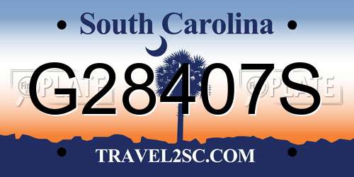 G28407S South Carolina License Plate