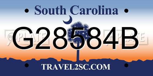 G28584B South Carolina License Plate
