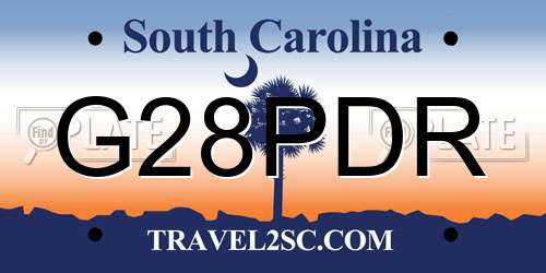 G28PDR South Carolina License Plate