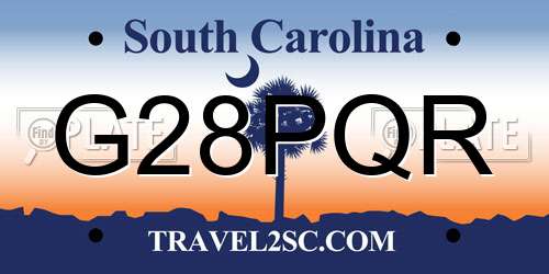 G28PQR South Carolina License Plate