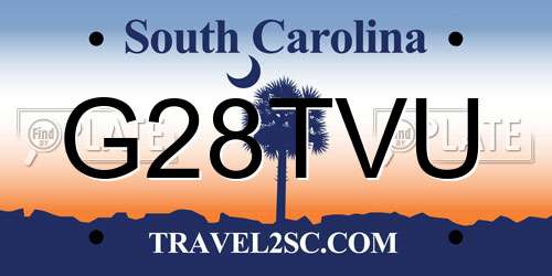 G28TVU South Carolina License Plate