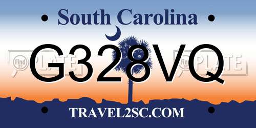 G328VQ South Carolina License Plate