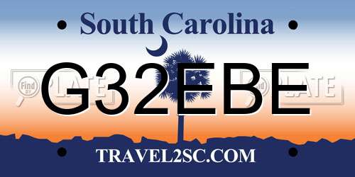 G32EBE South Carolina License Plate