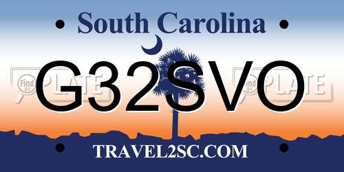 G32SVO South Carolina License Plate