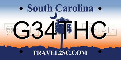 G34THC South Carolina License Plate