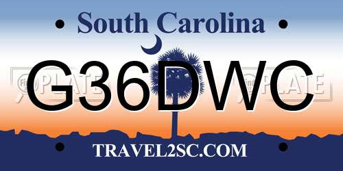 G36DWC South Carolina License Plate