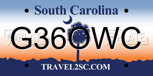 G36OWC South Carolina License Plate