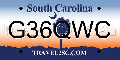 G36QWC South Carolina License Plate