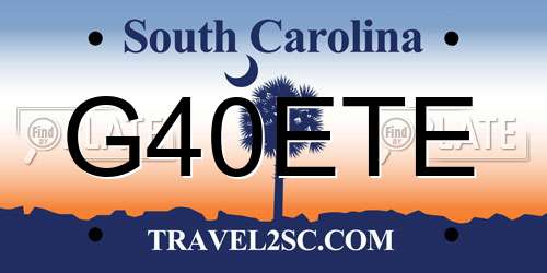 G40ETE South Carolina License Plate