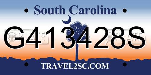 G413428S South Carolina License Plate