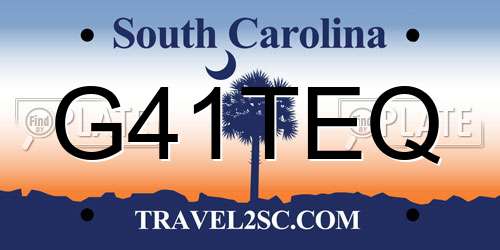 G41TEQ South Carolina License Plate
