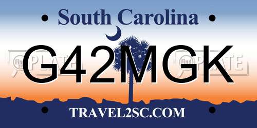 G42MGK South Carolina License Plate