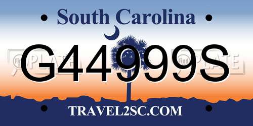 G44999S South Carolina License Plate