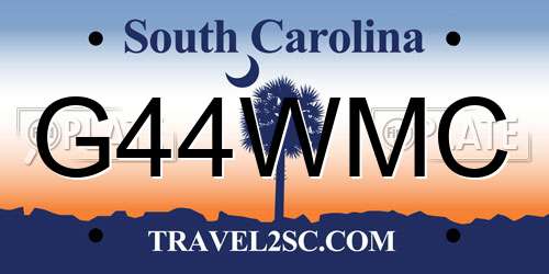 G44WMC South Carolina License Plate