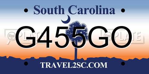 G455GO South Carolina License Plate