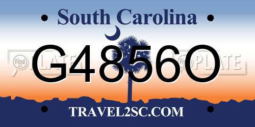 G4856O South Carolina License Plate