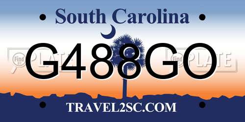 G488GO South Carolina License Plate