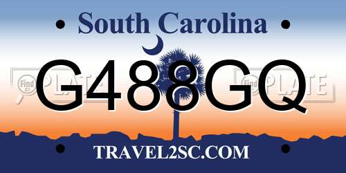 G488GQ South Carolina License Plate