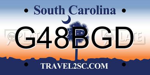 G48BGD South Carolina License Plate