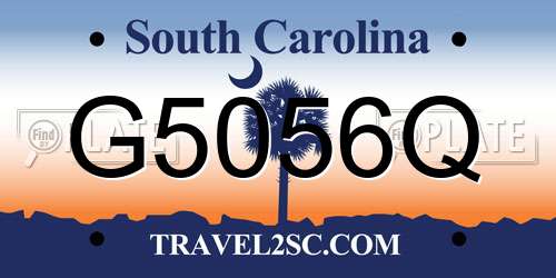 G5056Q South Carolina License Plate