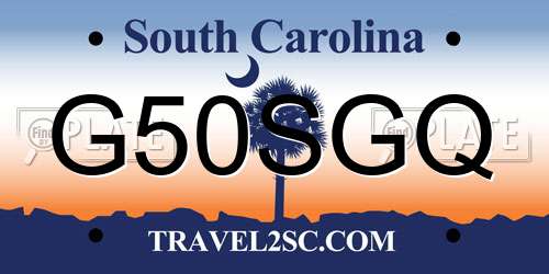 G50SGQ South Carolina License Plate