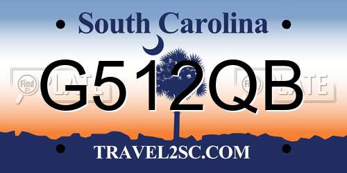 G512QB South Carolina License Plate