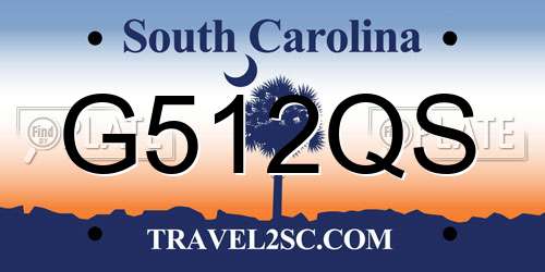 G512QS South Carolina License Plate