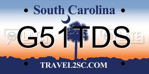 G51TDS South Carolina License Plate