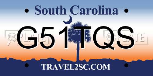 G51TQS South Carolina License Plate