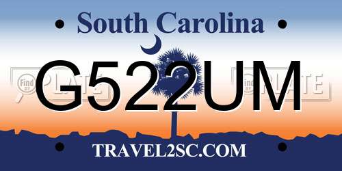 G522UM South Carolina License Plate